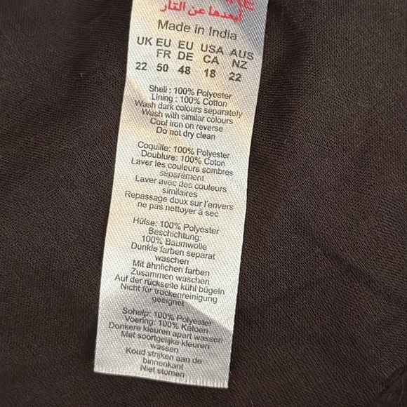 Boohoo Dobby Textured High Neck Shift Mini Dress Long Sleeve in Black Size 16 - Picture 9 of 9